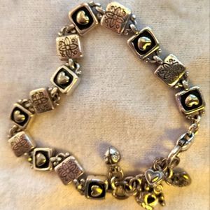 Vintage Brighton Hearts Silver Plated Bracelet
